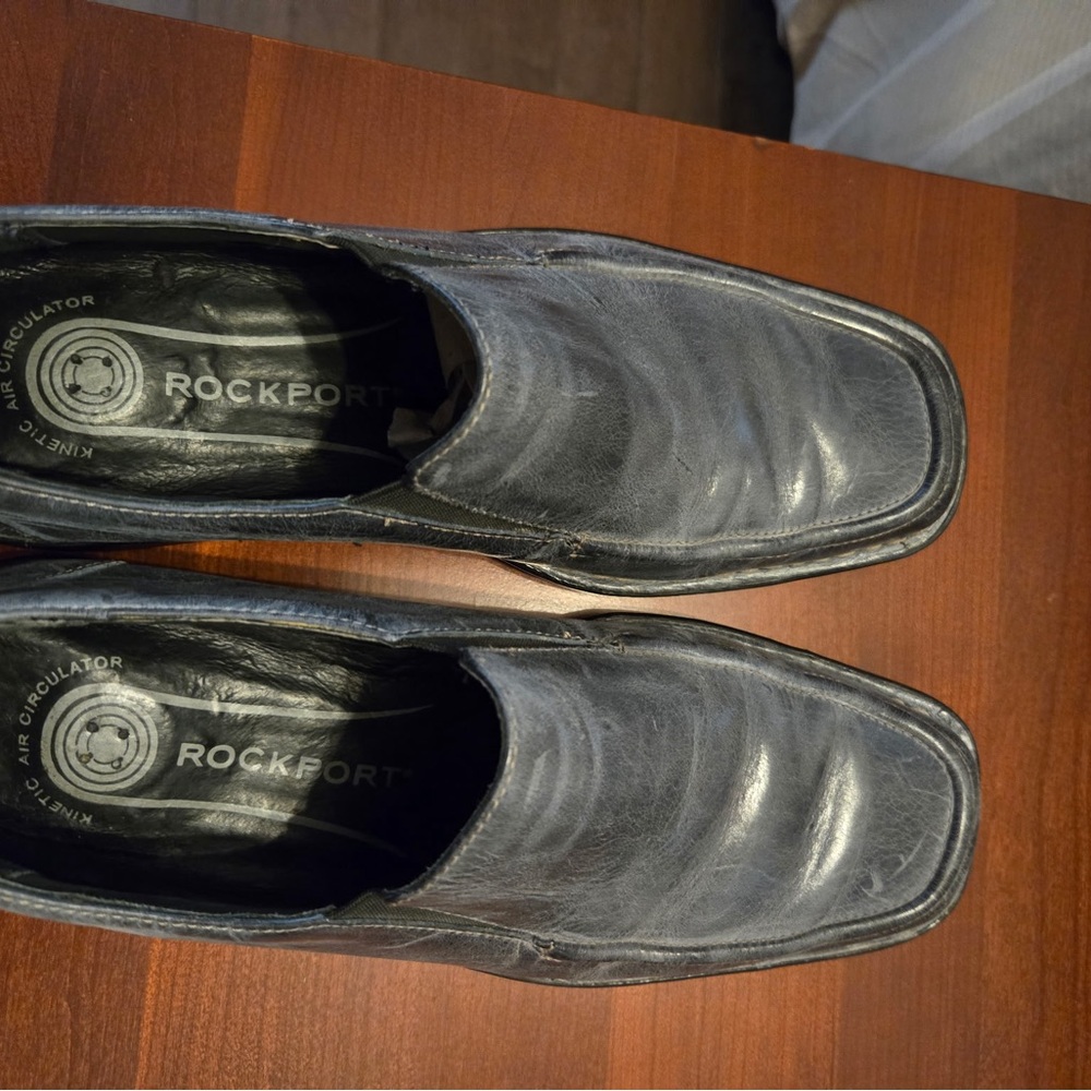 Rockport Men's Gray Leather Loafers